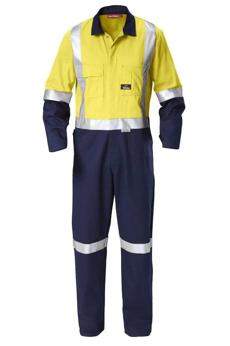 Hard Yakka 2 Tone Reflective Taped Coverall Y00262 Metro Workwear.